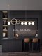 Light Luxury All-Copper Restaurant Crystal Chandelier, Modern Minimalist Creative Personality Bar Counter Dining Room Table Long Designer Lamp