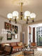 All-Copper American Retro Mid-Century Style Living Room Chandelier, French Walnut Wood High-End Bedroom and Study Lamp