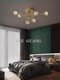 2024 Model Light Luxury All-Copper Crystal Living Room Lamp, Simple Modern Home Dining Room Lamp, Nordic Semi-Hanging Lamp, Bedroom Lighting