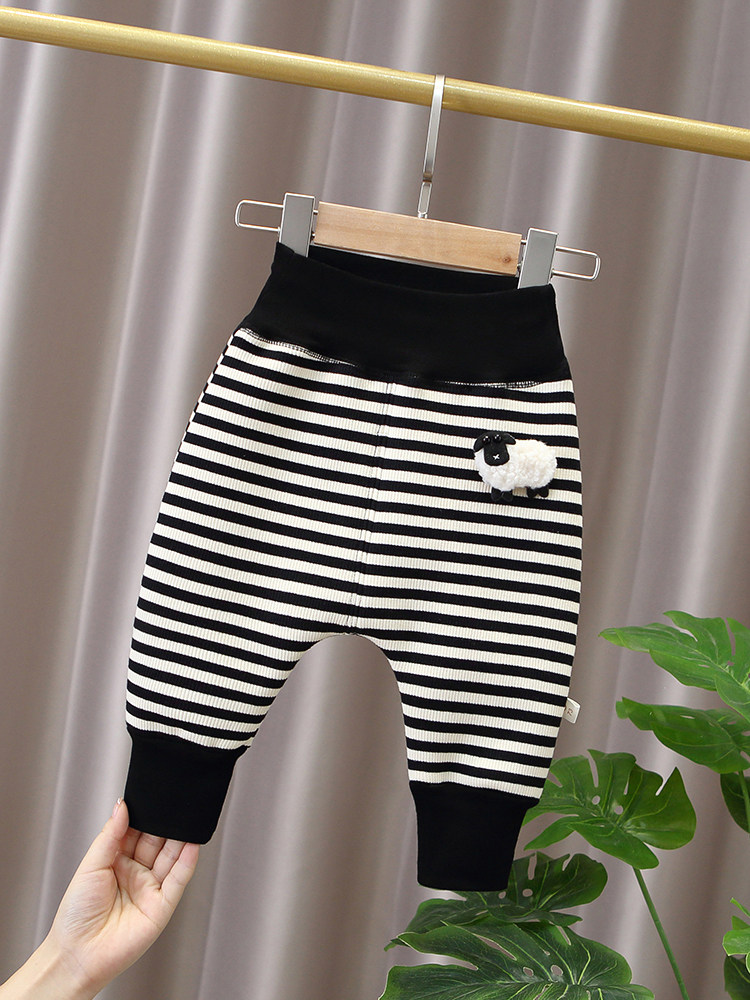 Male baby plus suede pants winter clothing large pp pants baby 6 months female children's autumn clothes fart pants casual pants warm-Taobao