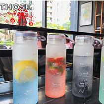 Japanese Cup resistant to drop and leak-proof summer sports water Cup womens glass Net red matte travel heat-resistant couple ins ins