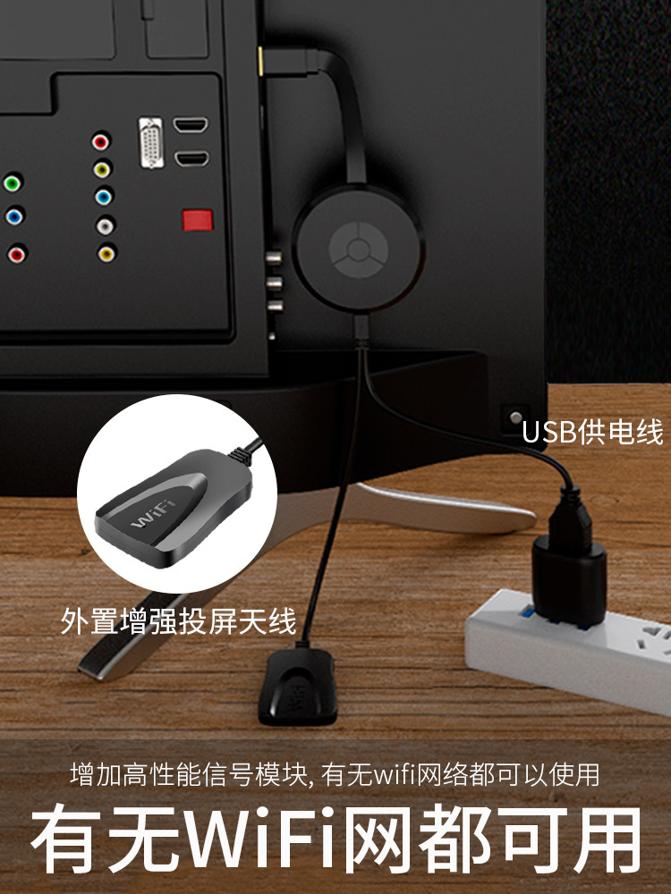 Wireless Screen Projector, Mobile Phone Screen Mirroring Device, Computer Connection to Convert Tv to Hdmi, High-Definition Display Projector