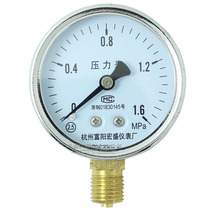 Hongsheng pressure gauge barometer air pressure gauge Y60 0-1 6MPA 16 kg water pressure gauge vacuum gauge