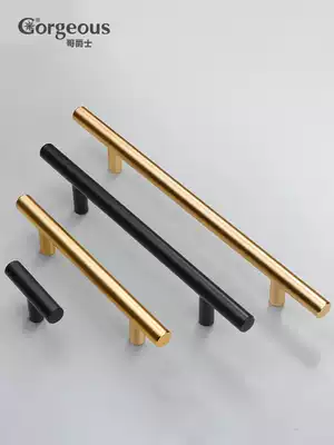 Jazz cabinet door aluminum handle modern simple overall cabinet drawer Golden small handle European wardrobe extended door handle