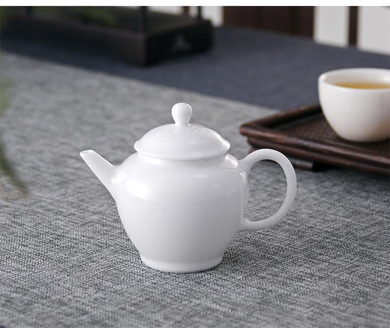 Yu ware jingdezhen jade teapot mud Chinese kung fu tea set with white porcelain teapot pear - shaped teapot trumpet