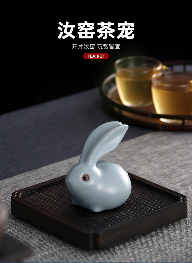 Yu is your up open the slice pet rabbit tea to keep play tea accessories ceramic individuality creative tea tea tray was furnishing articles