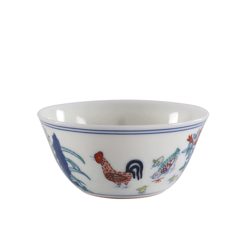 Yu ware jingdezhen ceramic antique chenghua chicken color bucket cylinder cup hand - made the master sample tea cup kung fu tea tea cup