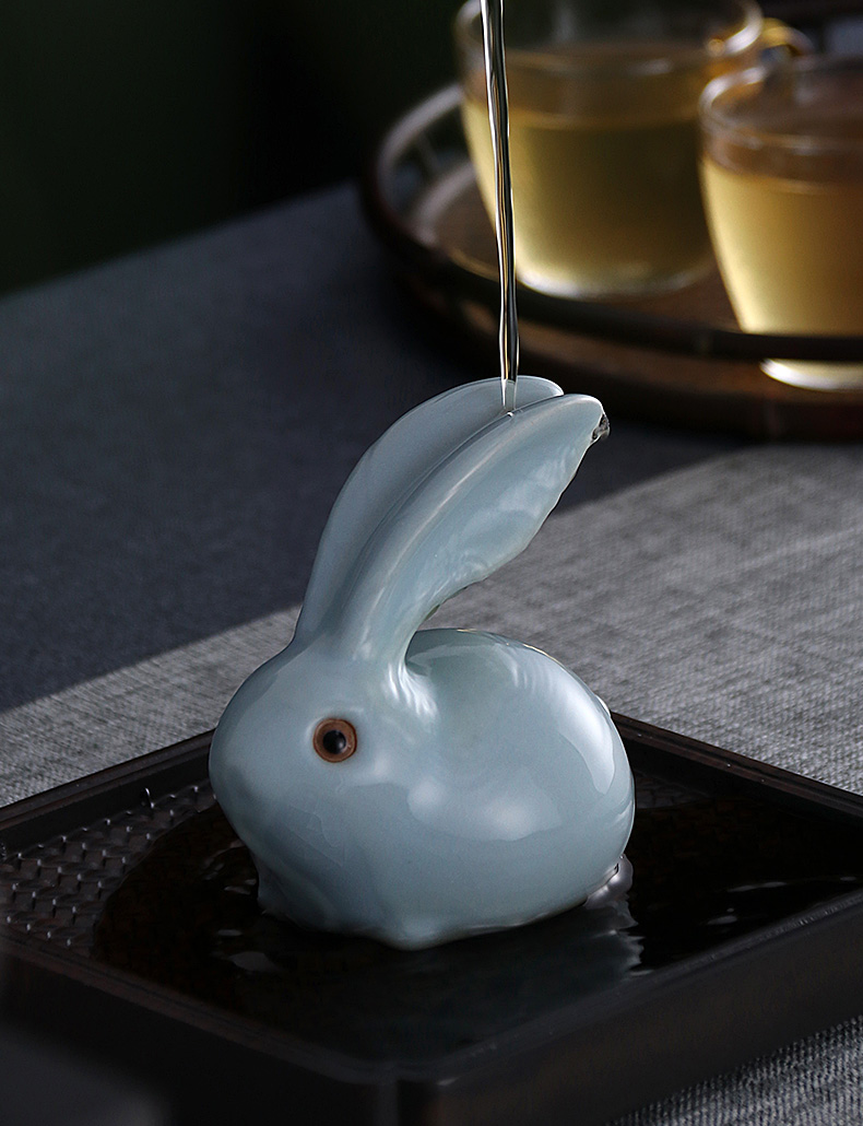 Yu is your up open the slice pet rabbit tea to keep play tea accessories ceramic individuality creative tea tea tray was furnishing articles