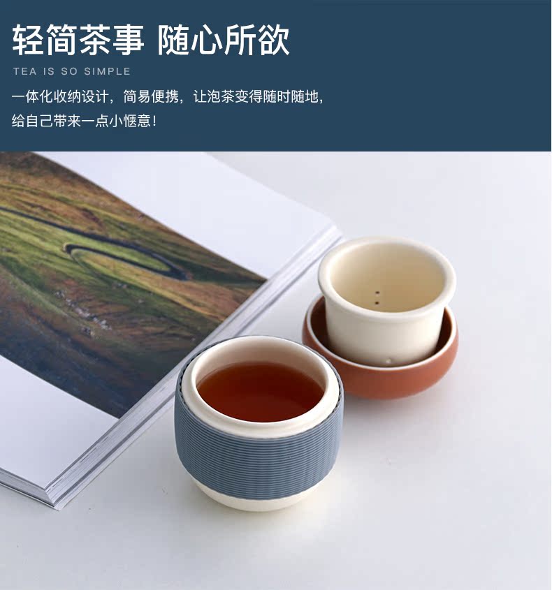 Yu is like a fruit crack cup filter a pot of tea is suing travel portable office cup car ceramic cup