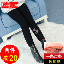 Girls leggings plus velvet thickened outside wearing foreign Style 2020 new fashion children Winter baby children cotton pants
