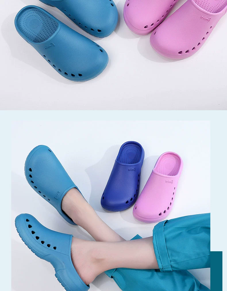 Operating room slippers for women and men, non-slip breathable hole shoes, special work shoes for surgeons and medical staff, surgical shoes