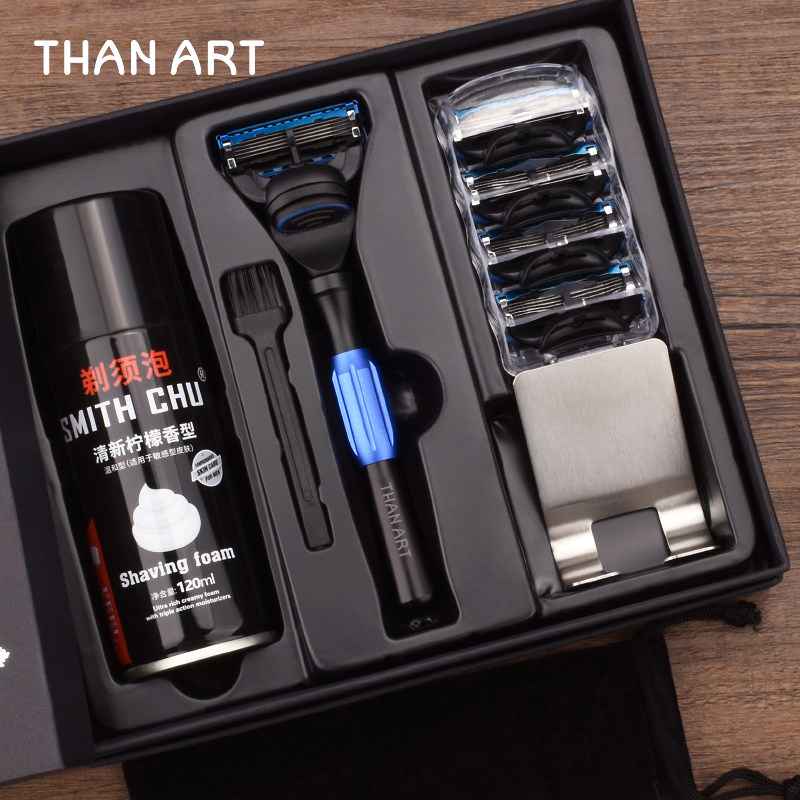 Razor manual 5 1 layer blade head birthday auspicious old-fashioned gift box for boyfriend birthday gift razor