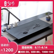 Zhixintang Master handmade natural whole black gold tea plate Stone small tea table Household set Simple Kung Fu tea set