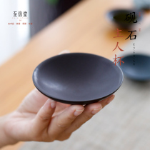 To the letter of the natural handmade inkstone kung fu large tea cup tea set green sandalwood Stone Master Cup single Tea Bowl