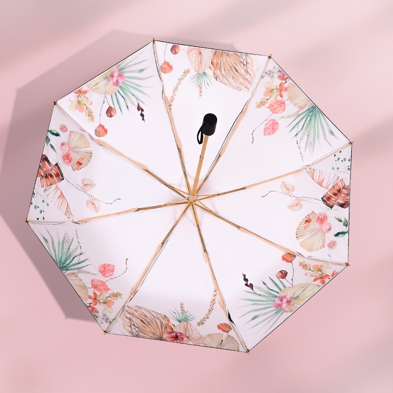 Japanese CK sun umbrella women's super double-layer sun protection cooling UV upf50 black plastic sunny and rainy dual-use parasol