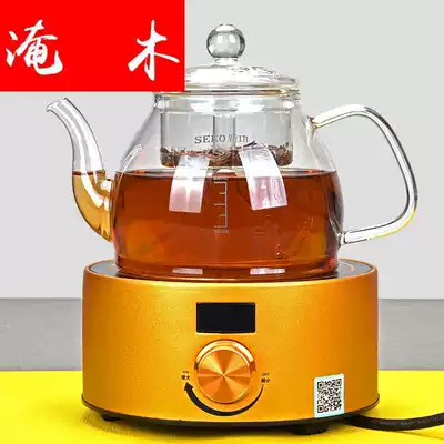 Flooded wood heat-resistant tea breiler glass Pu'er cooking teapot Japanese electric kettle household kung fu tea boiling water tea set