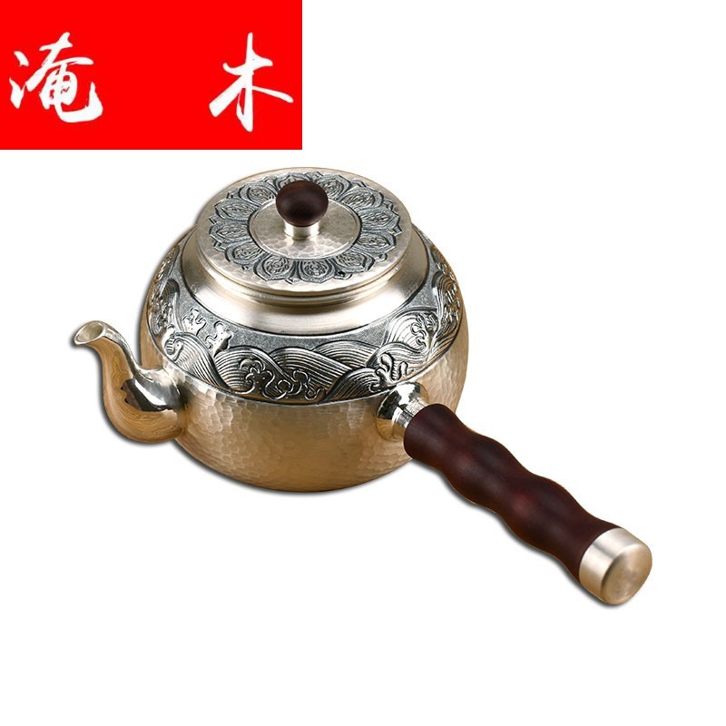 Submerged wood, silver side boiled teapot 999 silver tea set tea filter burn blisters the violet arenaceous glass ceramic teapot