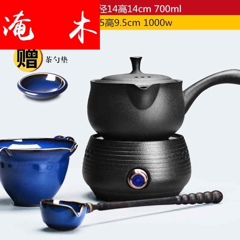 Submerged wood boiled tea machine electric ceramic tea stove domestic outfit automatic ceramic cooking bowl with lid old black tea with tea