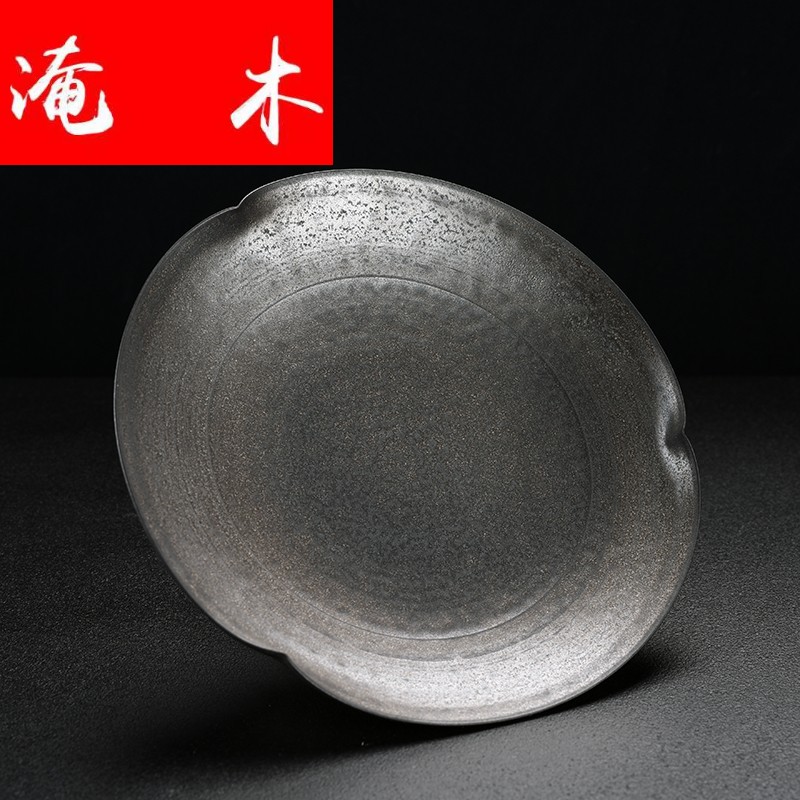 Flooded woodworking rust bearing ceramic teapot glazed pot tray was Japanese kung fu tea set a pot of tea tray storage dry terms plate