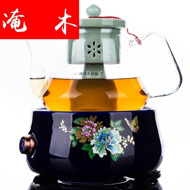 Submerged wood glass boiling kettle household black tea pu 'er tea is steaming kettle electric TaoLu boiling tea stove kettle suits for