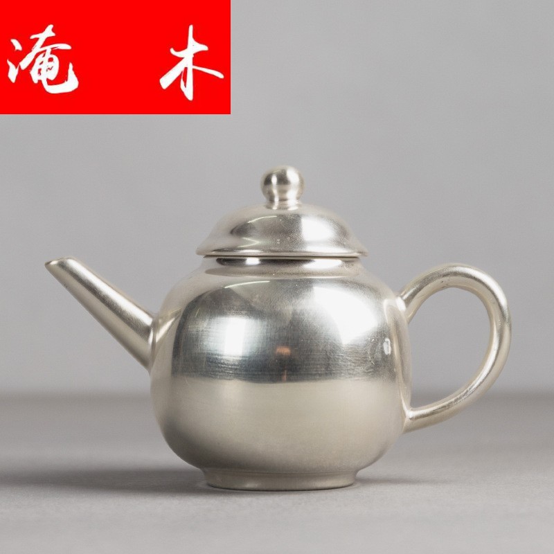 Submerged wood jingdezhen ceramics by hand little teapot jade teapot 925 sterling silver mud CiHu coppering. As silver kung fu tea tea