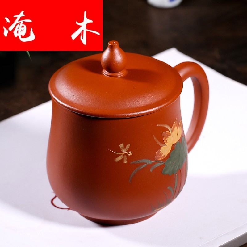 Submerged wood yixing undressed ore purple sand cup pure manual violet arenaceous office cup water cup HeCu cup lid cup tea cup