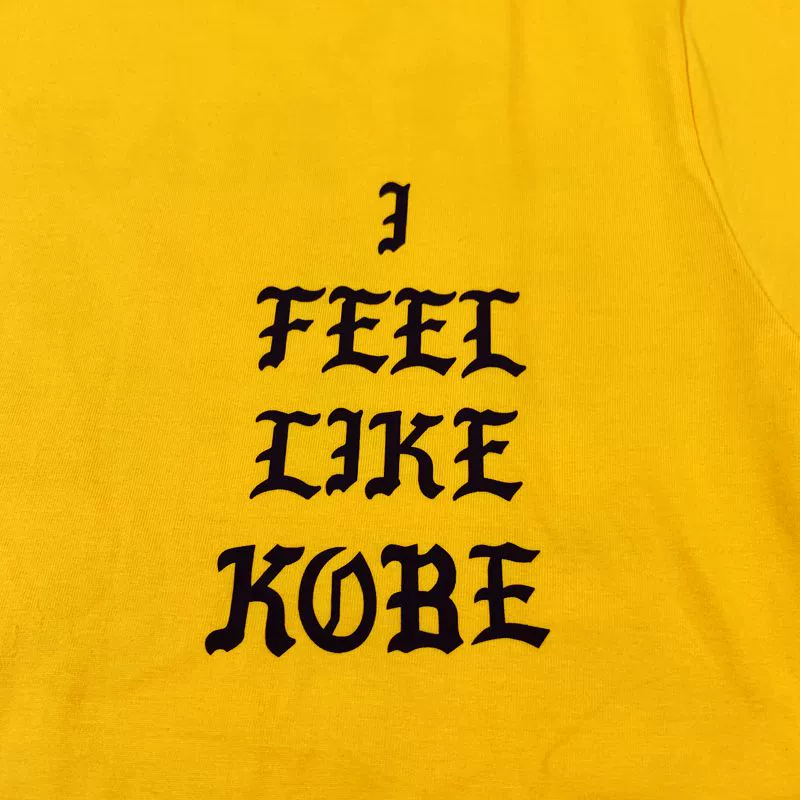 KANYE TÂY PABLO Kobe Farewell Memorial Lakers Áo thun dài tay màu vàng tím tôi CẢM NHẬN KOBE - Áo phông dài