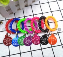 Stainless steel hand number plate Malatang number plate restaurant number plate clip bath sign supermarket storage sign customization