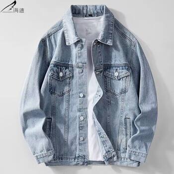 Spring and autumn men's denim jacket loose and versatile jacket