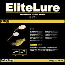 EliteLure Elite Beard Compound Sequin Fishing Black Pit Rotating Sequin Luya Perch