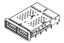 Molex QSFP shielded iron case with radiator 1X2 single port 747670212