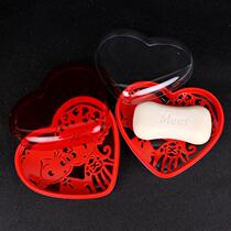 Soap box wedding gift supplies wedding soap box pair of plastic wash set dowry big red soap dish