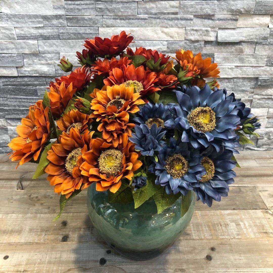 Sunflower Ornament European Retro Bouquet Oil Painting Simulation Flower Decorative Flower Arrangement Flower Arrangement Van Gogh Sunflower ins