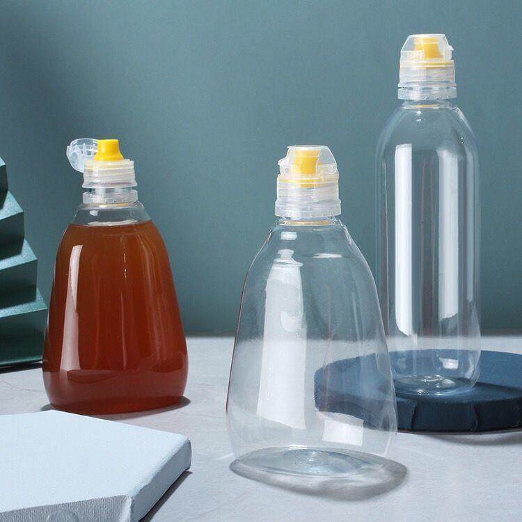 Honey sub-bottling extrusion type one catty plastic bottle pointed mouth high-end portable packaging can leak-proof 500 grams