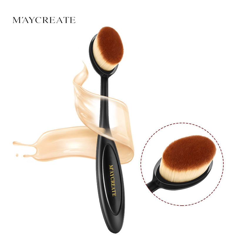Long-rod toothbrush type foundation brush portable non-powder BB cream loose powder brush blush brush nude makeup makeup brush face wash brush