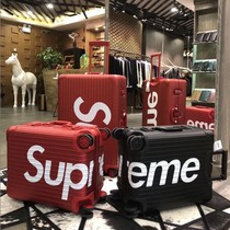 Tide Card SUP Suitcase Red Ins Nets Red Suitcase SUPREME Pull Rod Case Full Aluminum Magnesium Alloy Den Case