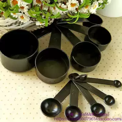 10pcs lot black plastic measuring cups measuring spoon kitch