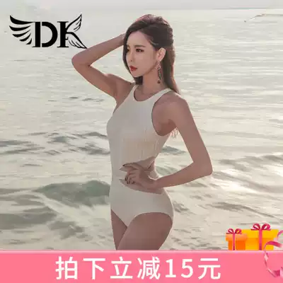 DK2021 new hot spring one-piece sexy bikini cover meat thin size chest gathered conservative swimsuit women