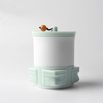 GuWu kiln fire three only cover bowl single large kung fu bubble tea bowl ceramic tea cup office home tea set
