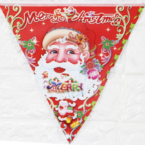 Christmas decorations Christmas hanging flags Santa Claus flags Flags Triangle Flags-store Interior Decoration Scene Arrangement