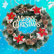 Christmas Decorations 50cm Christmas Flower Ring Mall Real Body Store Hotel Adornment Hang Decoration Scene Arrangement