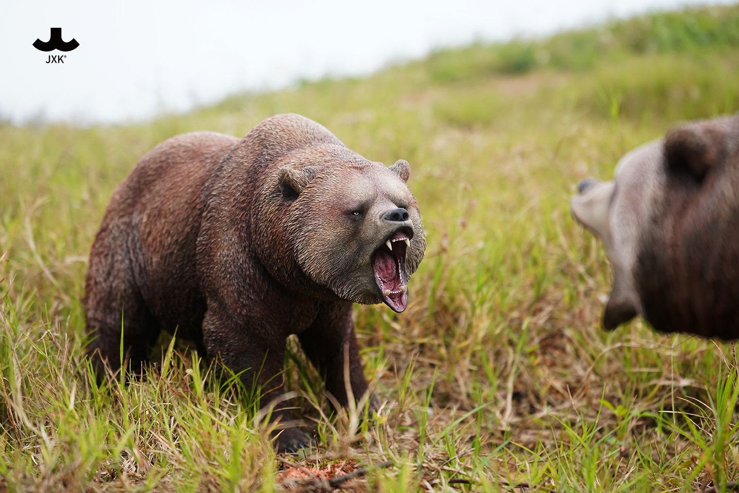 JXK 1/6 Brown Bear Model Realistic Fierce Animal Soldier Scene GK