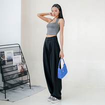 Broadlegged Pants Woman High Waist Pituality Spring Autumn Season New 2022 Black Loose Display Slim Casual Harun Tug Western Dress Pants