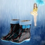 Đôi tiền cộng với nhung nữ đi mưa mùa thu và mưa mùa đông giày nước đặt giày cao su giày ống ngắn trong tuyết không trượt có thể tháo rời giày đi mưa bitis