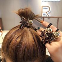 Star rubber band head rope South Korea Dongdaemun with the same paragraph BAO WEN with drill hair rope female ins net red new hair ring hair accessories