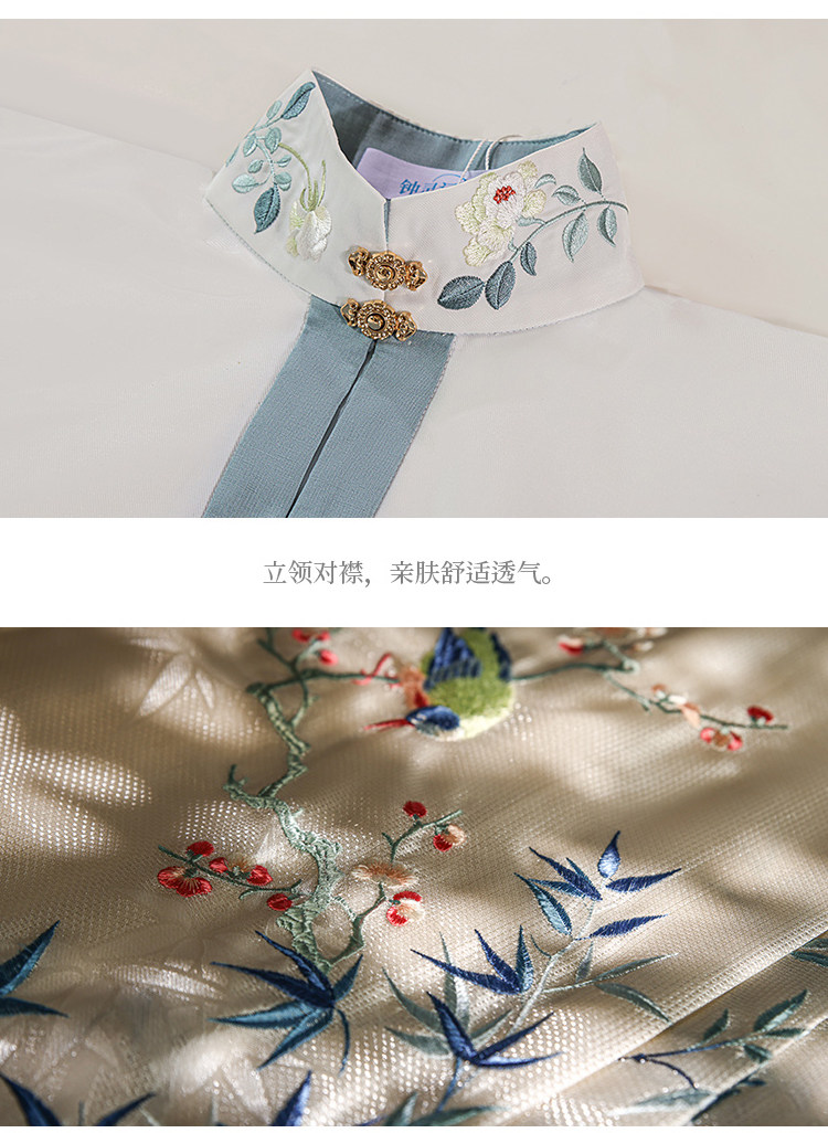 Китайцы одежда наборы 钟灵毓秀  竹枝词 圆领半袖 潇湘竹影