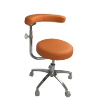 Diameter 380400 Dental Oral Five Officers Section Lifting Doctor Chair Nurse Assistant Swivel Chair Stool Super Fiber PU Leather