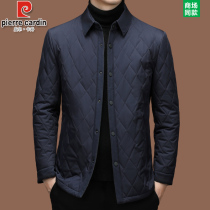 Pilkardan official mens turned cotton clothing autumn and winter middle aged mens clothing thickened warm cotton coat jacket