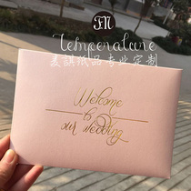 Wedding bronzing invitations envelopes personality creative customization invitations LOGO gilding patterns high-end high-end