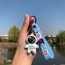 Astronaut couple keychain cartoon creative personality school bag pendant astronaut hanging jewelry chain male and female doll hanging